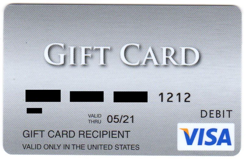 where is the pin on visa gift card